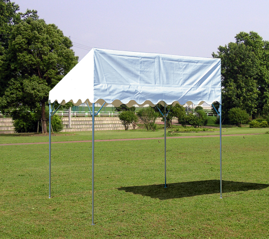 組立らくらくキングテント(1.5×2.0間)(標準カラーストライプ天幕) - 5